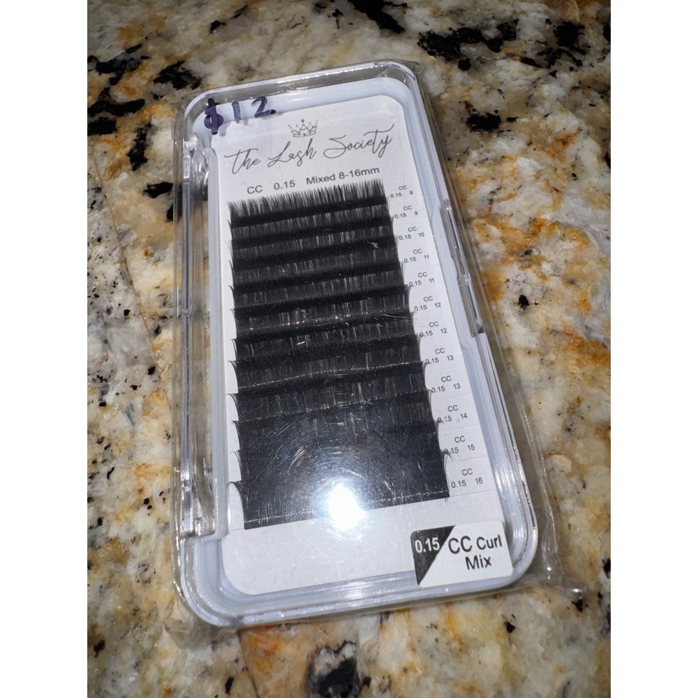The Lash Society CC Curl 0.15 Mixed 8-16mm Individual Lash Extensions Tray